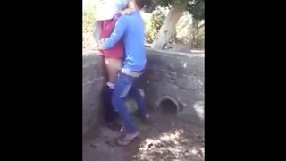 Arab Fucking Outdoor gets Caught by Family