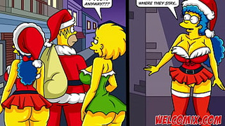 Christmas Present! Giving his wifey as a gift to beggars! The Simptoons, Simpsons Asian Cartoon