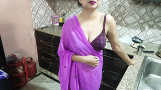 Indian step mom surprise her step son Vivek on his birthday in Kitchen Sleazy talk in hindi voice saarabhabhi6 roleplay sexy fine