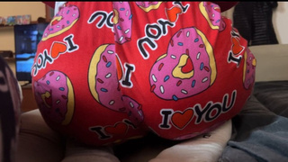 roommate in pajamas slammed on massive butt
