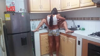 amateur sex hispanic lesbians in the kitchen
