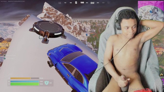 handsome hubby likes Fortnite and stroking his cock with naughty talk