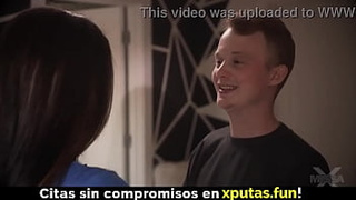 Stepbrother Mounts Fine Brunette Stepsister - Spanish Sub