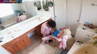 Stepson caught on online cam being more than just helpful with stepmom dressing in the bathroom