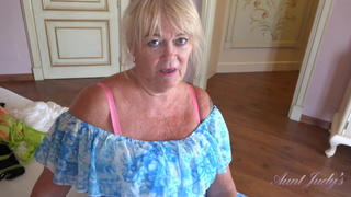 Aunt Judy's - Your Old GILF Stepmom Randy Raz Catches You With Her Panties (POINT OF VIEW)