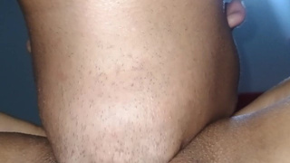 my cuck-old man eats my snatch after i hammered with a stranger and rides me in doggy style