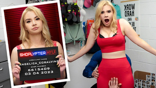 Shoplifter MILF Angelica Coralvine Avoids Arrest by Gagging on Cop's Dick - Pervz