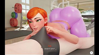 Mansion Days [ TABOO Cartoon Game ] Ep.12 FEMDOM GYM SEX training with STEPSIS !