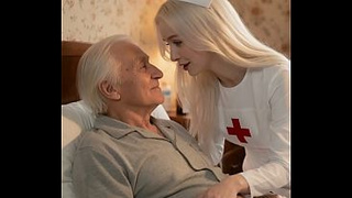 FAMILY THERAPY - Charming horny nurse gives her REAR-END and SNATCH to her grandfather to satisfy his needs until the very last moment (AI GENERATED MOVIE)