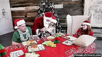 Christmas Family Orgy - Charlotte Sins - FULL SCENE on http://FuckmilyStrokes.com
