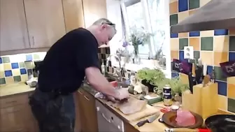 Old Man Beats his Meat in Front of whole Family