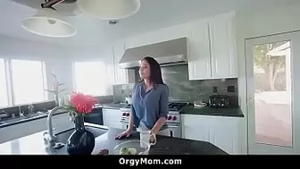 Attractive Milf Gets Her Massive Boobs Fondled By Large Dong Stepson