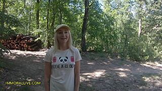 Dad & His Husband Tag Team Lady Lost in Woods! – Marilyn Sugar – Crazy Squirting, Rimming, 2 Creampies - Part one of two