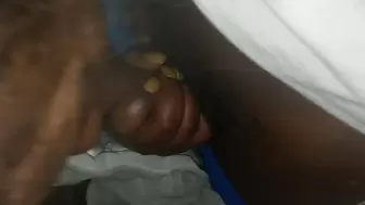 Waking up my Stepsons Monstrous Rod with my Mouth while Man at Work