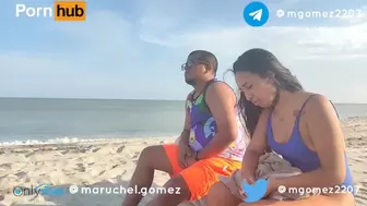 Attractive hispanic Stepsister hammered at the beach by her dumb stepbrother