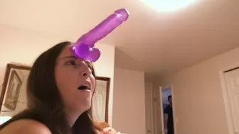 I catch my hot stepsister playing with dildos while masturbating