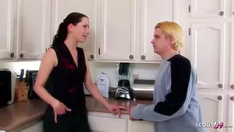 Virgin Step Son seduce Mother to First Time Sex when home alone