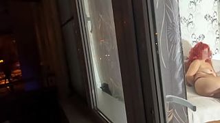 Son saw a naked Mom in the window and wanted her older behind for anal