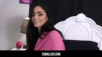 XsmallSis - Teenie Stepsister (Jasmine Vega) Bribed To Lick My Prick