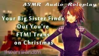 【SFW Wholesome ASMR Audio RP】You Come Out as Trans to Your Giant Sister During XMas 【F4FtM】